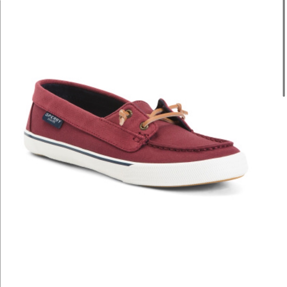 🆕 Burgundy Sperry Slip-ons
